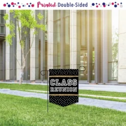 Big Dot Of Happiness Reunited - Outdoor Home Decorations - Double-Sided School Class Reunion Party Garden Flag - 12 X 15.25 Inches