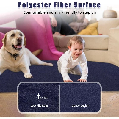 Boat Marine Carpet With Blue Marine Carpet, Indoor/Outdoor Rug, TPR Non-Slip, Waterproof, For Patio Deck, Outdoor Use, Camping - Image 2