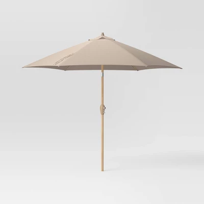 9'x9' Market Patio Umbrella - Light Wood Pole - Threshold™ - Image 18