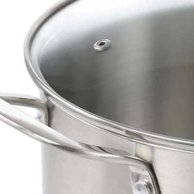 Martha Stewart Everday Midvale 8 Quart Stainless Steel Stock Pot With Lid - Image 3