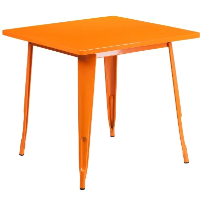 Merrick Lane Nash 31.5" Square Metal Table For Indoor And Outdoor Use - Image 13