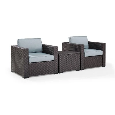 Biscayne 3pc Outdoor Wicker Seating Set - Mist - Crosley - Image 5