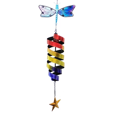 Home & Garden Garden Friends Wind Twirle - One Twirler 31.0 Inches - Rainbow Colors Yard Decor - - Metal - Multicolored - Image 3