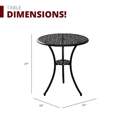 Kinger Home Ekta 3-Piece Patio Bistro Set - Image 6