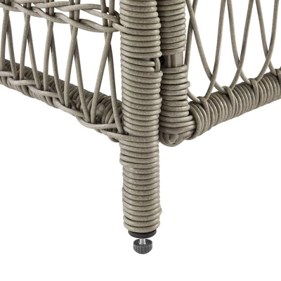 2pc Thatcher Outdoor Steel Conversation Set Creme/Driftwood - Crosley - Image 13