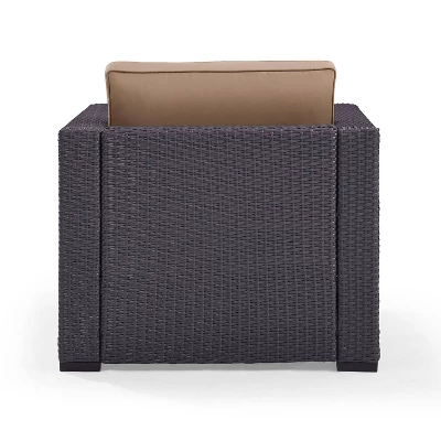 Biscayne Outdoor Wicker Armchair - Mocha - Crosley - Image 8
