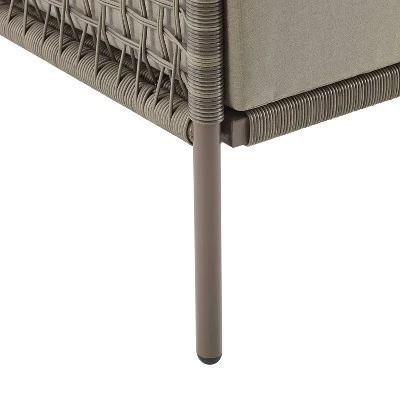 Cali Bay Outdoor Wicker Sofa - Taupe/Light Brown - Crosley - Image 9