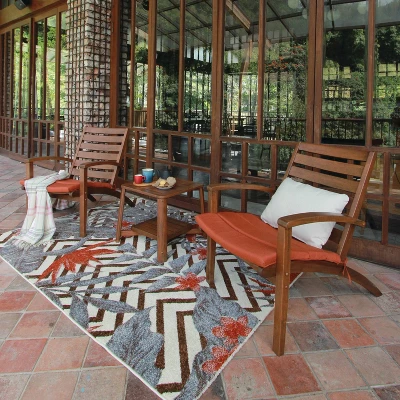 Westlake 3pc Wood Patio Chat Set With Cushion - Red Brick - Cambridge Casual - Image 6