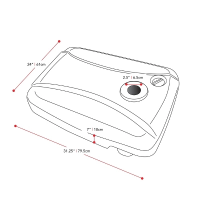 136.8lbs Rectangular Patio Umbrella Base With Wheels Gray - CorLiving - Image 5