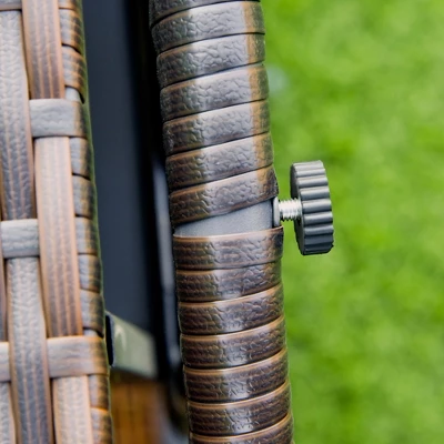 Outsunny Patio PE Rattan Wicker Recliner Chair With 360° Swivel, Soft Cushion, Lounge Chair For Patio, Garden, Backyard - Image 4