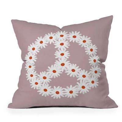 Emanuela Carratoni 'No War Again' Outdoor Throw Pillow Purple - Deny Designs - Image 5