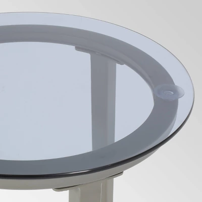 Pebble Iron Modern Side Table - Gray - Christopher Knight Home - Image 2