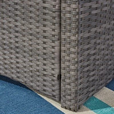 Sanger Wicker Sofa - Gray/Beige - Christopher Knight Home - Image 3