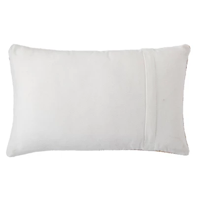 13"x21" Oversize Geometric Indoor/Outdoor Lumbar Throw Pillow White - Jaipur Living