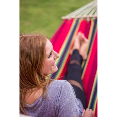 Stansport Bahamas Cotton Blend Hammock 78" X 37" - Burgundy - Image 4