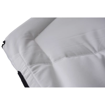 Sea Breeze Luxury Steel Frame Lounger With Canopy - Blue Wave - Image 3