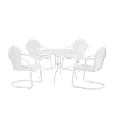 Tulip 5pc Outdoor Dining Set - White - Crosley