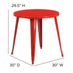Flash Furniture Commercial Grade 30" Round Metal Indoor-Outdoor Table