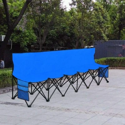 Yaheetech 6 Seats Portable Folding Bench For Sports Camping