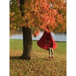 The Hamptons Collection 48” Red Children’s Bonsai Cacoon Chair With Hanging Hardware