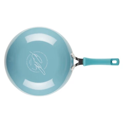 Rachael Ray Cook + Create 10.5" Nonstick Aluminum Stir Fry Pan Agave Blue - Image 2