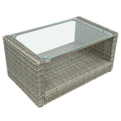 Terrazzo 4pc Outdoor Wicker Seating Set With Cushions - DUKAP - Image 7