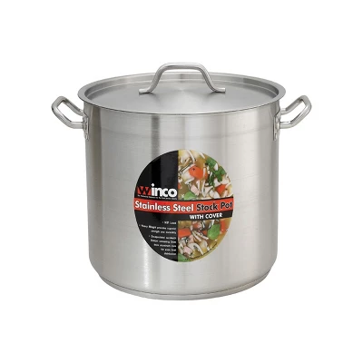 Winco Stock Pot With Cover, Stainless Steel - Image 4