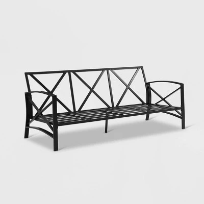 Kaplan Outdoor Metal Sofa Oil Rubbed Bronze With Cushions - Crosley - Image 5
