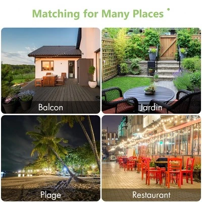 Tangkula 9' Outdoor Patio Umbrella Offset W/LED Light No Base Beige/Burgundy/Tan - Image 4