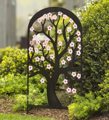 Colorful Metal Cherry Tree Garden Trellis