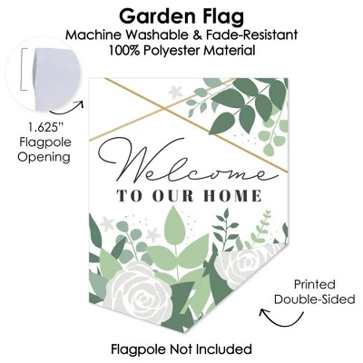 Big Dot Of Happiness Boho Botanical - Outdoor Home Decorations - Double-Sided Greenery Party Garden Flag - 12 X 15.25 Inches - Image 2