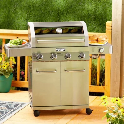 4-Burner Propane Stainless Steel Gas Grill With ClearView Lid Model 41847NG - Monument Grills - Image 5