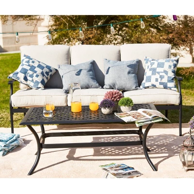 2pc Sofa And Coffee Table Patio Seating Set - Patio Festival - Image 11