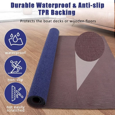 Boat Marine Carpet With Blue Marine Carpet, Indoor/Outdoor Rug, TPR Non-Slip, Waterproof, For Patio Deck, Outdoor Use, Camping - Image 5