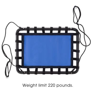 Toy Time Kids' Hanging Platform Swing With Adjustable Rope - 40" X 30"- Blue/Black - Image 5