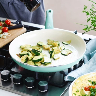 GreenLife 12" Ceramic Non-Stick Open Frypan Turquoise - Image 2