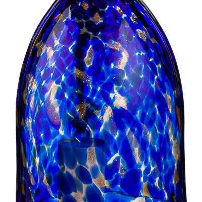 Evergreen Art Glass Speckle Deep Blue Bell Chime - Image 5