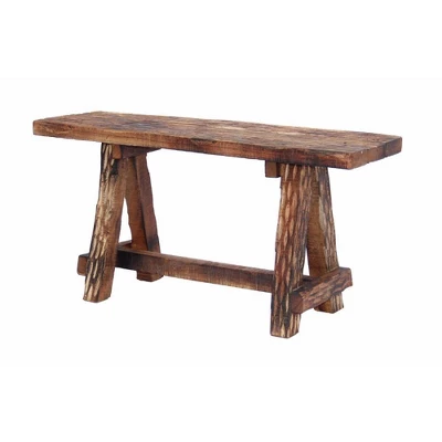 Wooden Garden Patio Bench Brown - The Urban Port - Image 2