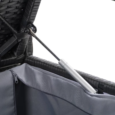 Parksville Patio Storage Bench - Black - CorLiving - Image 5