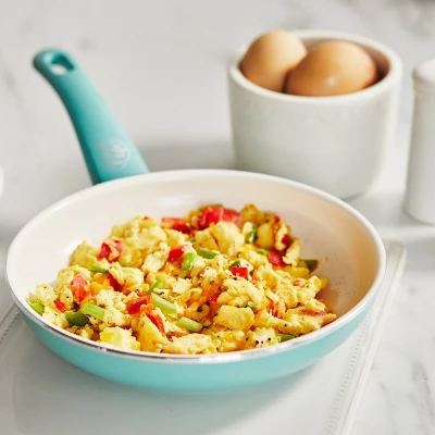 GreenLife 12" Ceramic Non-Stick Open Frypan Turquoise - Image 3