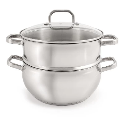 BergHOFF Belly Shape 18/10 Stainless Steel 9.5" Stockpot With Glass Lid 5.5Qt. - Image 5