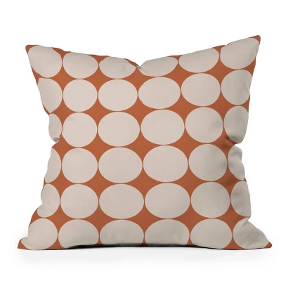 Color Poems Circular Minimalism Outdoor Throw Pillow Orange - Deny Designs - Image 6
