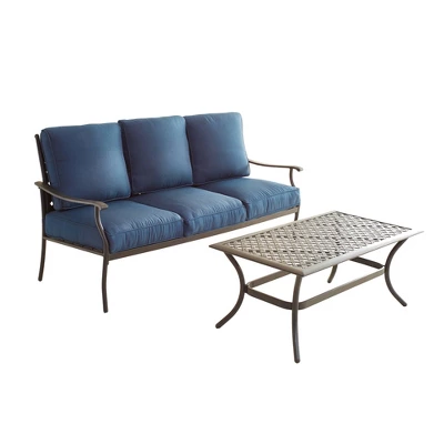 2pc Sofa And Coffee Table Patio Seating Set - Patio Festival - Image 3