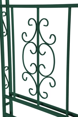 Evergreen Montebello Iron Garden Arbor, Forest Green- 53 X 84 X 23 Inches Fade And Weather Resistant Outdoor Decor - Image 5