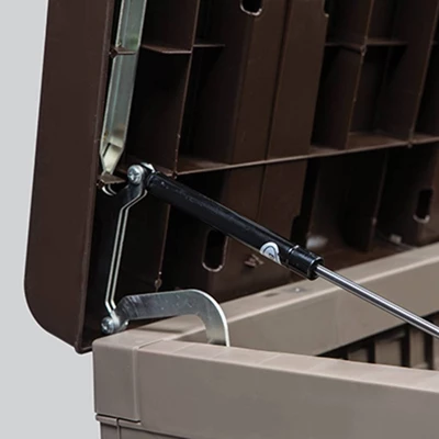 Starplast 153 Gallon Plastic Deck Box Mocha Brown - Image 3