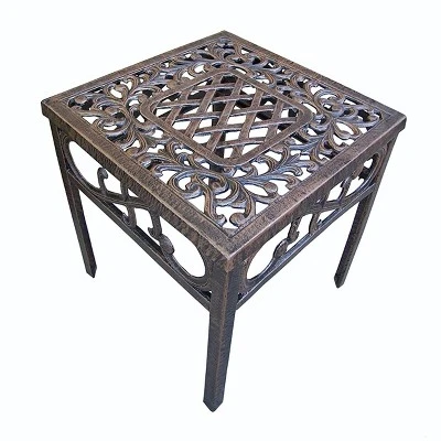 Mississippi 17" Outdoor Cast Aluminum Square Table - Oakland Living - Image 2