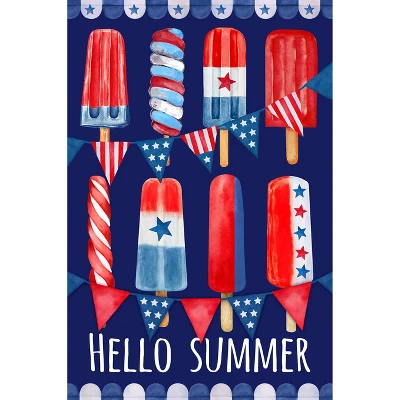 Northlight Hello Summer Americana Popsicle Garden Flag 28" X 40" - Image 2