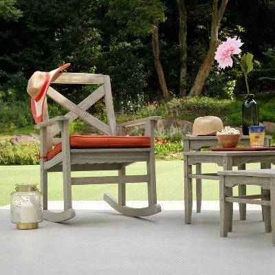 Westlake Wood Porch Rocking Chair With Cushion - Cambridge Casual