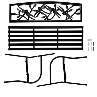 Plow & Hearth Metal Blooming Garden Bench - Image 4