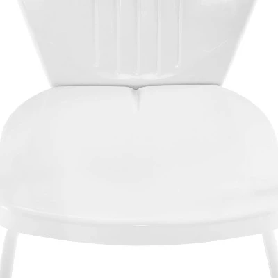 Griffith 3pc Outdoor Bistro Set With Table & 2 Chairs - White - Crosley - Image 4